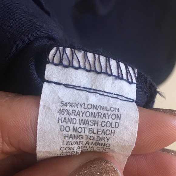 Navy blue and grey jersey illusion mini dress - Picture 8 of 8